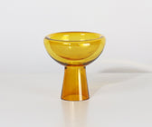 Amber Hand-Blown Glass Deep Bowl - ironyhome