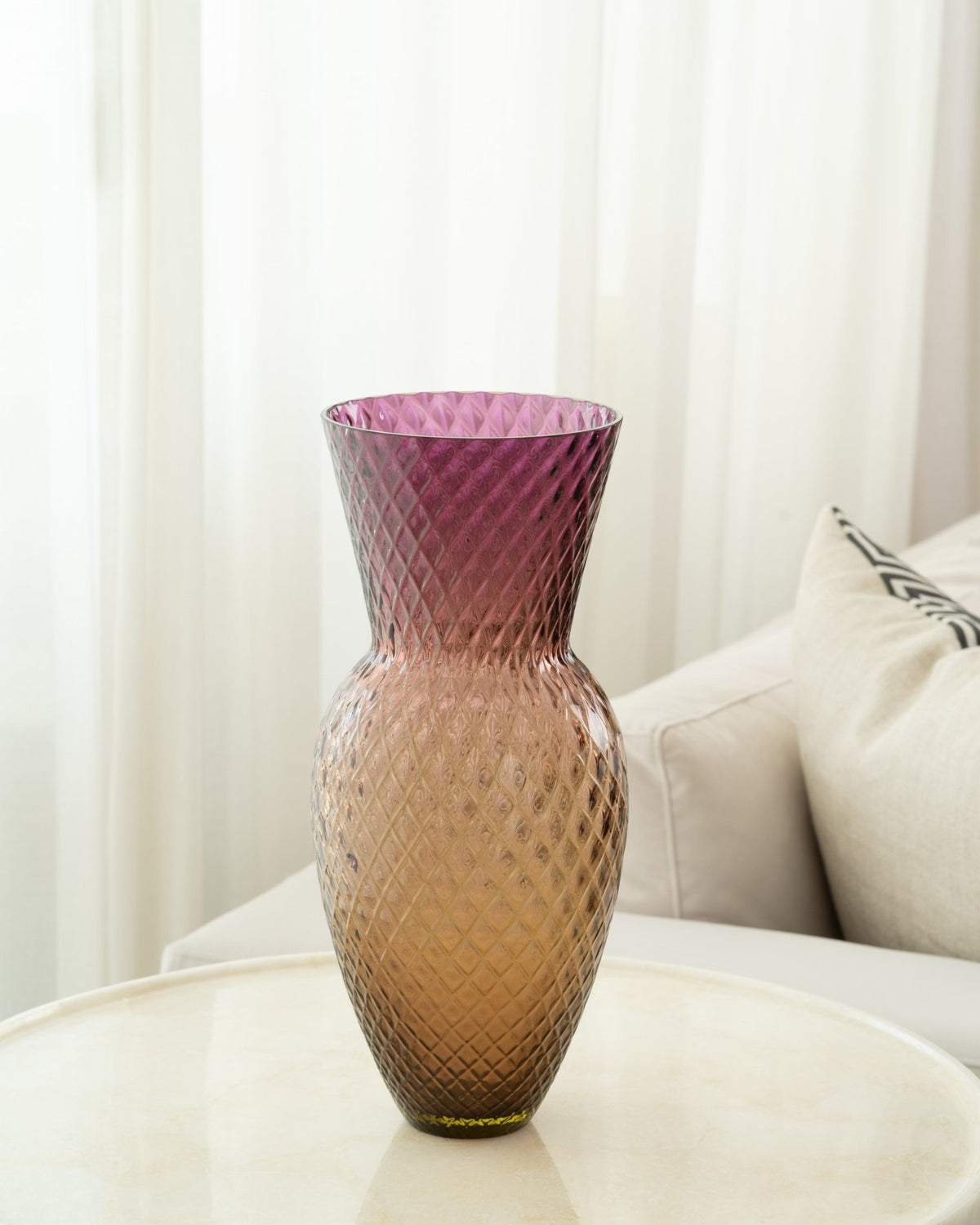 Amethyst-Amber Drama Vase