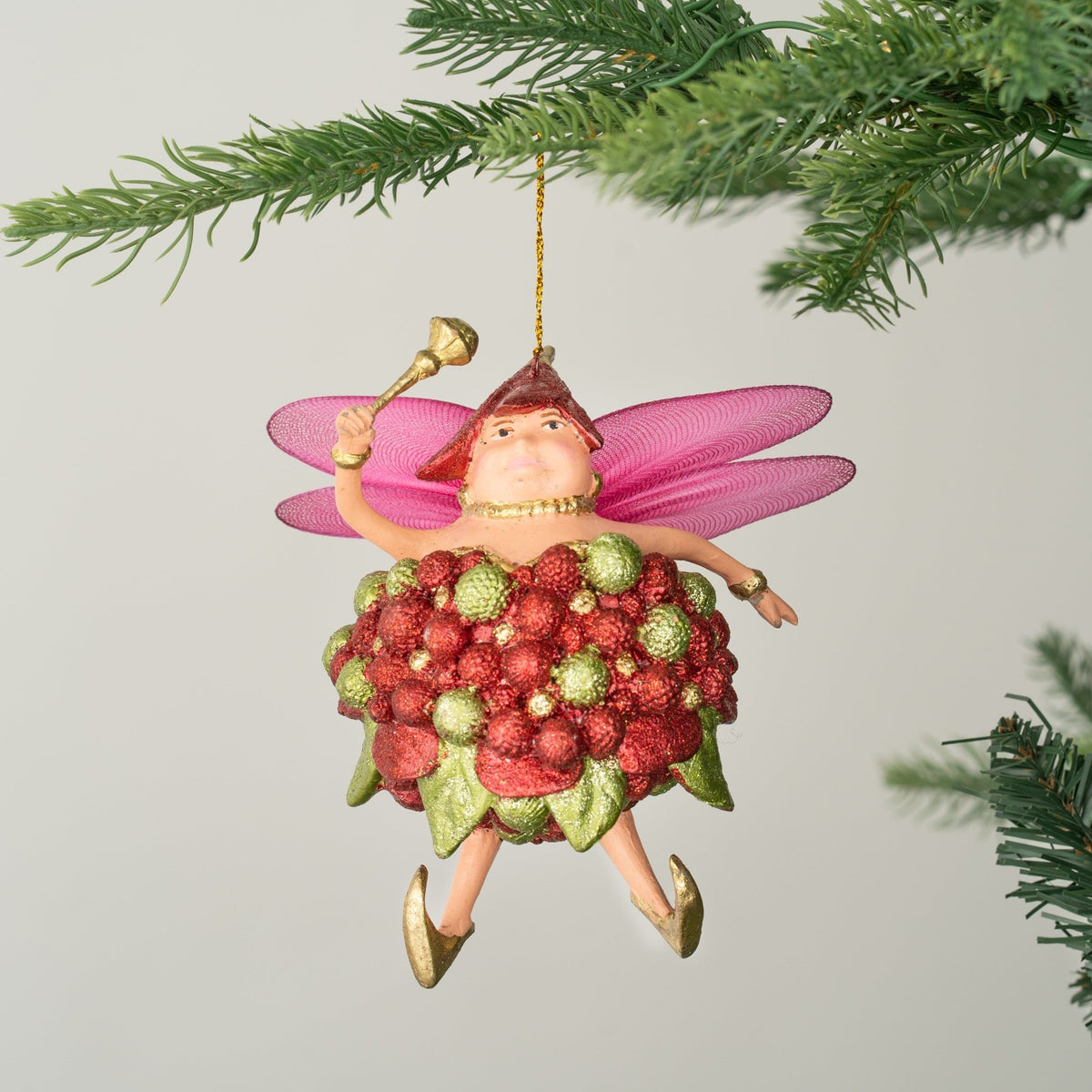 Antique Dwarf Fairy Ornament Citron