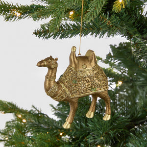 Antique Gold Desert Camel Ornament - Set of 4 - ironyhome