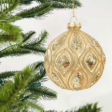 Antique Gold Festive Ball Ornament - Set of 4 - ironyhome