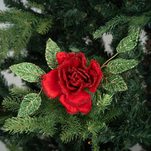 Antique Rose Festive Clip-on Ornament