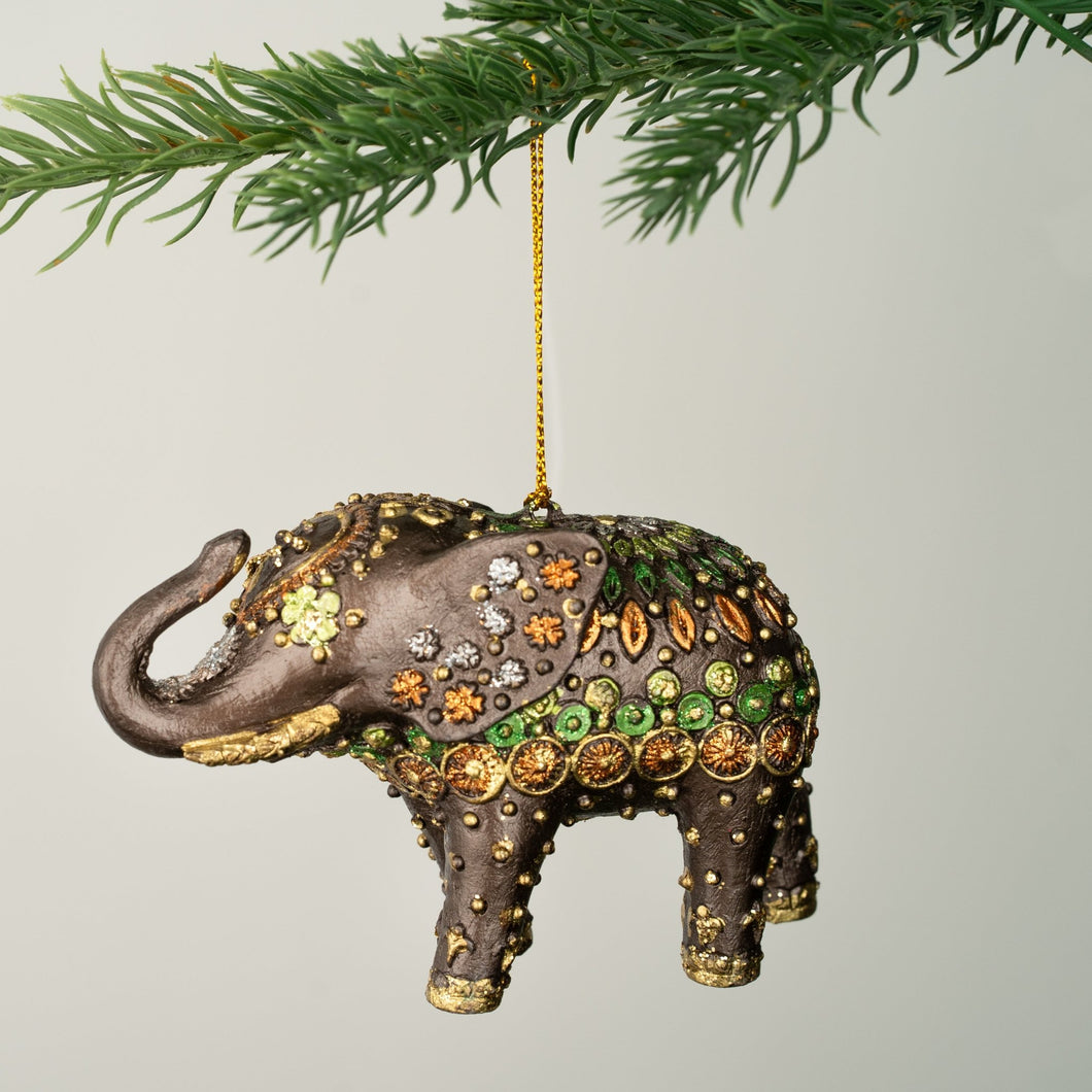 Antique Verdura Elephant Ornament - Set of 6 - ironyhome