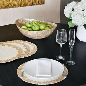 Appliqued Capiz Shell Placemat - Set of 4 - ironyhome