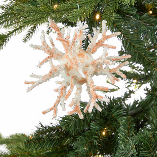 Beaded Coral Ornament in Pastel Hues - Set of 4 - ironyhome