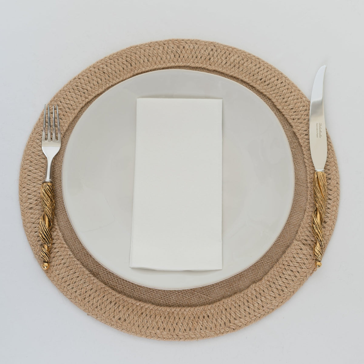 Beige Bohemia Jute Placemat - Set of 4