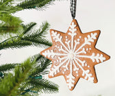 Bisque Snowflake Cookie Ornament - Set of 6 - ironyhome