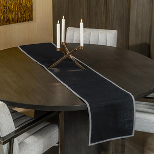 Black Taffeta Table Runner