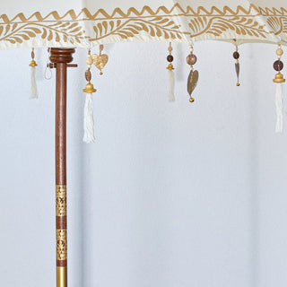 Blanc Parasol with Gold Detailing - ironyhome