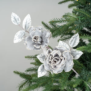 Blooming Ice Rose Ornament - Set of 4 - ironyhome