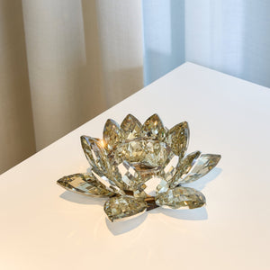 Blooming Lotus Candle Holder in Gold - ironyhome