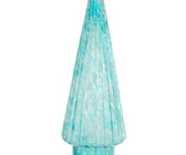 Blue Glass Christmas Tree Tabletop - ironyhome