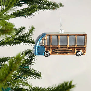 Blue & Gold Bus Ornament