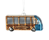 Blue & Gold Bus Ornament - Set of 6 - ironyhome