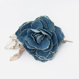 Blue Jean Peony Clip On Ornament