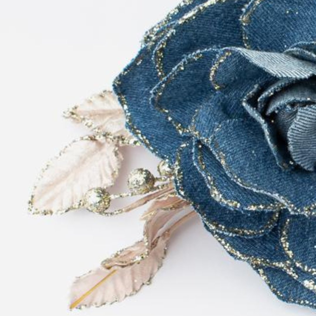 Blue Jean Peony Clip On Ornament