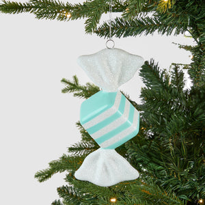 Blue Sugar Dusted Toffee Ornament - Set of 6 - ironyhome