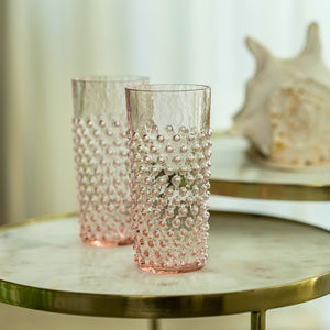 Blush Pink Hand-blown Glass - Set of 2