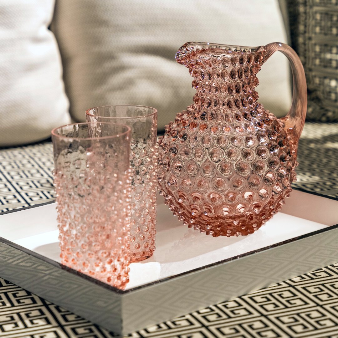 Blush Pink Hand-blown Glass - Set of 2