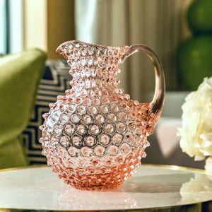 Blush Pink Hand-blown Water Jug