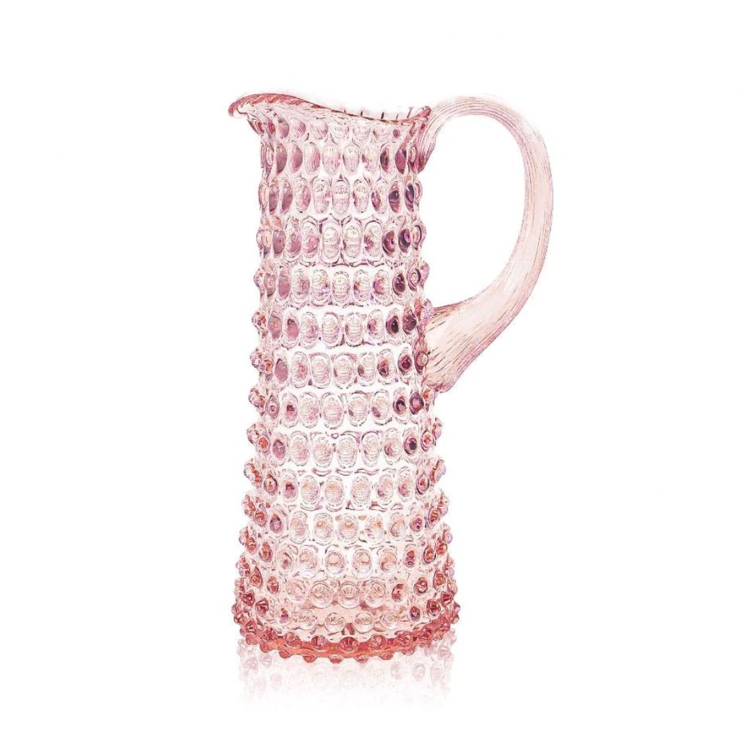 Blush Pink Tall Hand-blown Water Jug