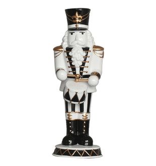 B&W with Gold Drummer Soldier Table Top - Marching Band Set - ironyhome