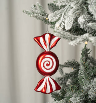 Candy Ornament with Glitter Tail - Set of 6 - ironyhome