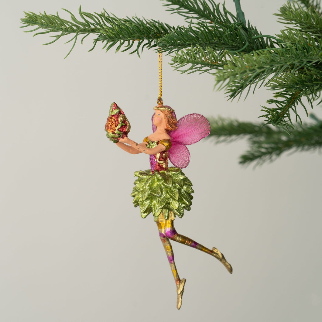 Carnation Fairy with Wings Ornament - Set of 6 - ironyhome