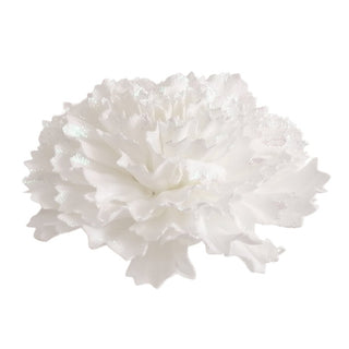 Carnation Flower Ornament with Glitter - ironyhome