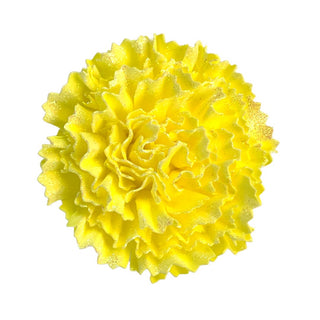 Carnation Flower Ornament with Glitter - ironyhome