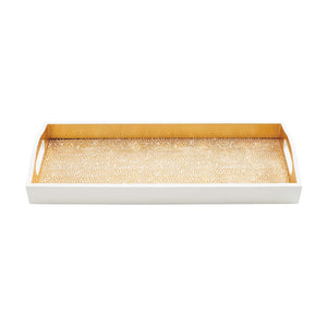 Caspari's Pebble Lacquer Bar tray in Gold