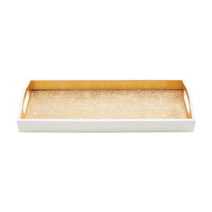Caspari's Pebble Lacquer Bar tray in Gold - ironyhome