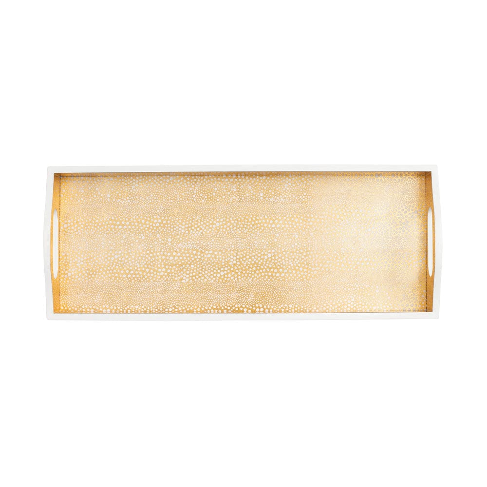 Caspari's Pebble Lacquer Bar tray in Gold