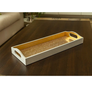 Caspari's Pebble Lacquer Bar tray in Gold