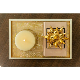 Caspari's Pebble Vanity Tray in Gold - ironyhome