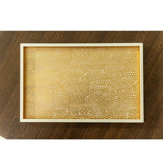 Caspari's Pebble Vanity Tray in Gold - ironyhome