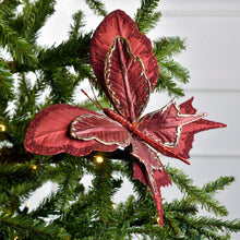 Christmas Butterfly Matte Red with Double Wings Clip On - ironyhome