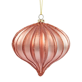 Christmas Onion - Shaped Dark Pink Fluted Ornament - ironyhome