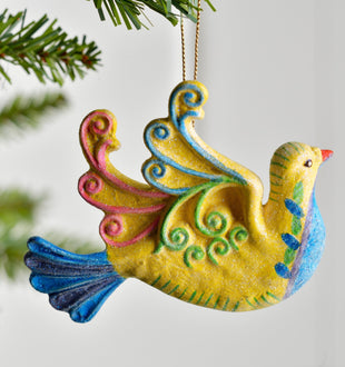 Christmas Rainbow Bird Ornament - ironyhome
