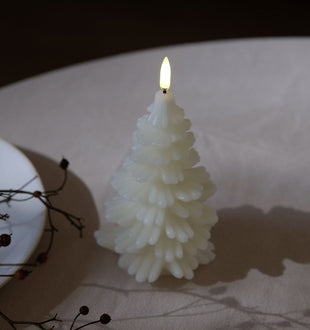Christmas tree LED candle Ivory - ironyhome