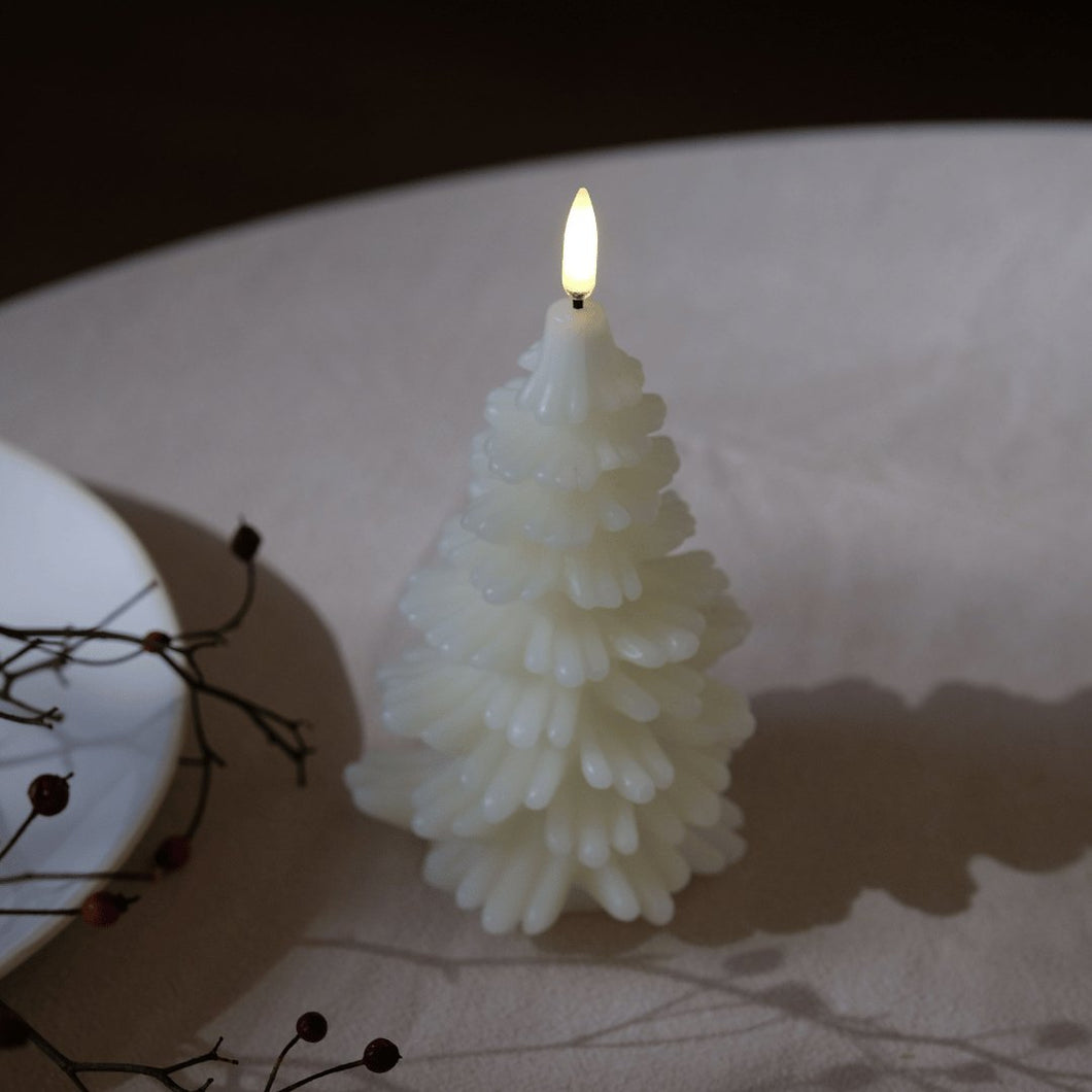 Christmas tree LED candle Ivory - ironyhome