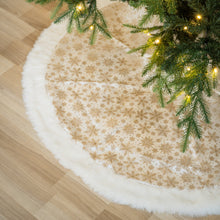 Christmas Tree Skirt with Fur Trim - 3 Color Options - ironyhome