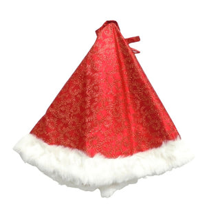 Christmas Tree Skirt with Fur Trim - ironyhome