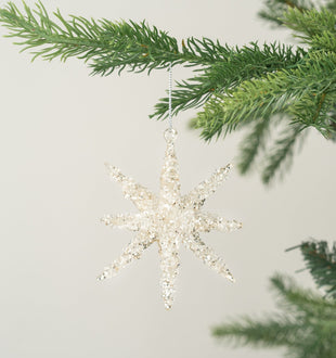 Chunky 3D Meteor Ornament with Glitter - ironyhome