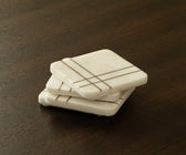 Classic Square White Marble Coaster - Set of 4 - ironyhome