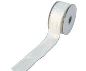 Classic White Ribbon with Silver Border - ironyhome