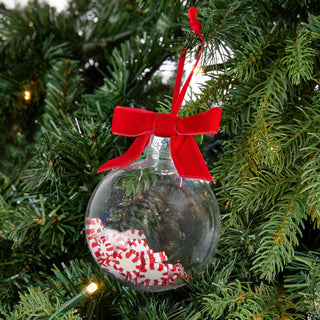 Clear Ball Ornament with Candies Inside - Set of 6 - ironyhome