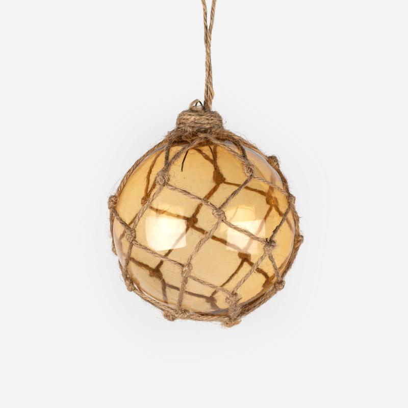 Clear Bauble Jute Ornament