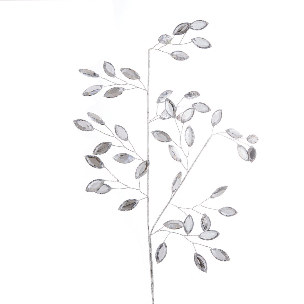 Clear Steam Tree Pick with Crystal Beads - Set of 6 - ironyhome