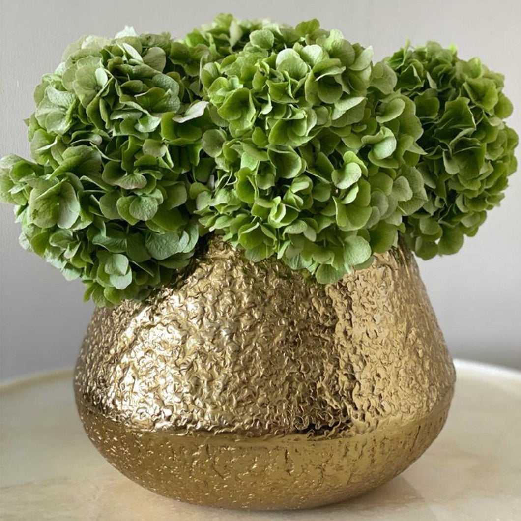 CONTEMPORARY TEXTURED DECORATIVE GOLD VASE - ironyhome